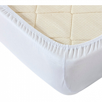 Трикотажная простынь на резинке "Белый" 2000 Трикотажная простынь на резинке "Белый" 2000